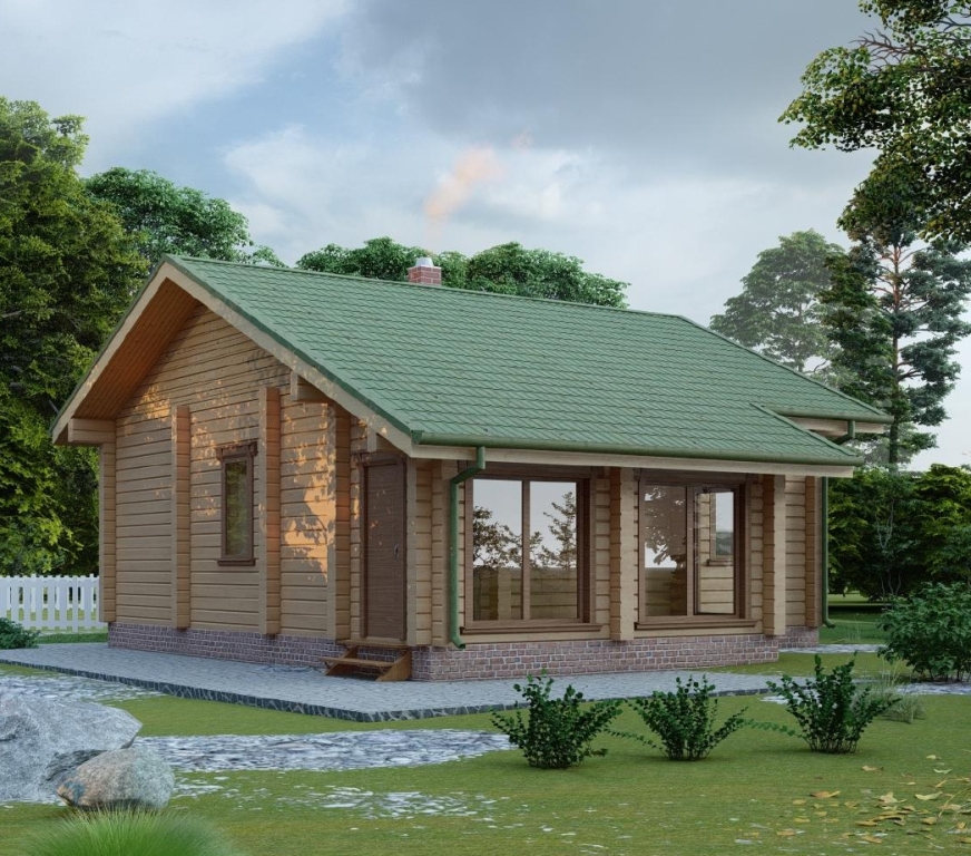 Дом 56 м2 из профбруса