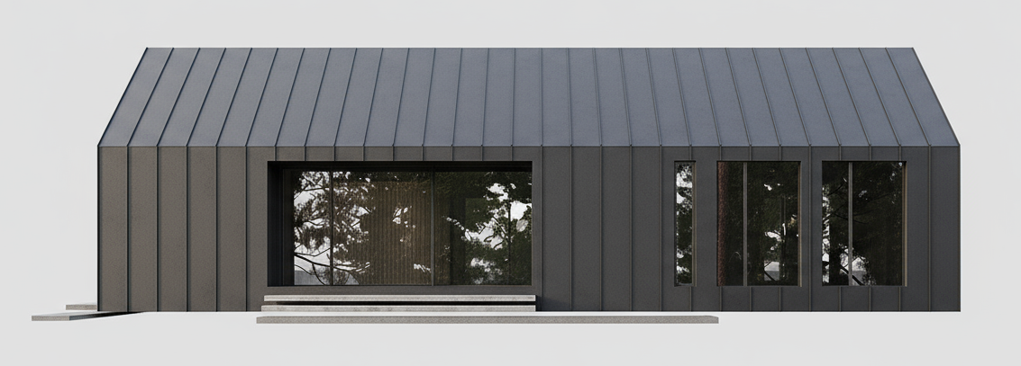 EcoBarnhouse 7х13 F: Визуализация