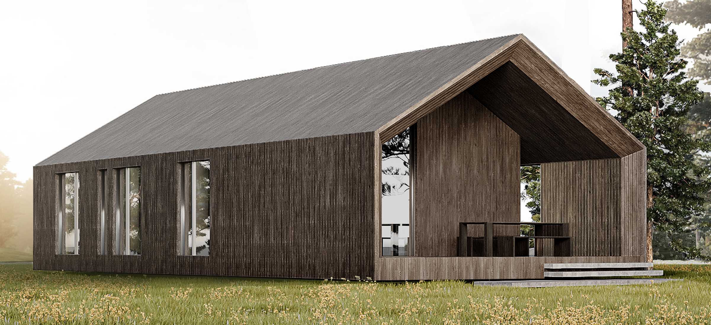 Barnhouse 8х16 F: Визуализация