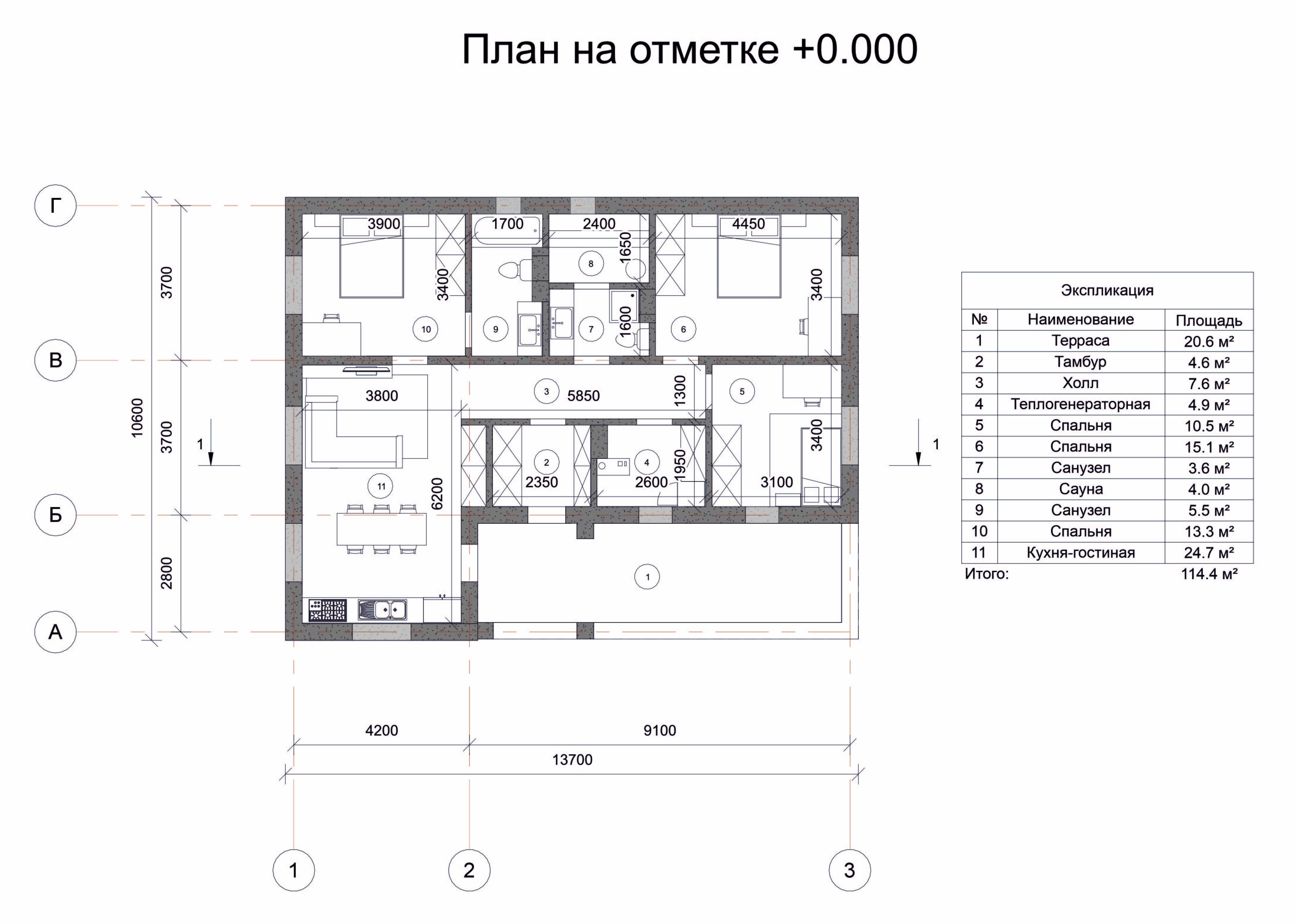 Малахит_1_114_13.7х10.6_3_2: Планировка